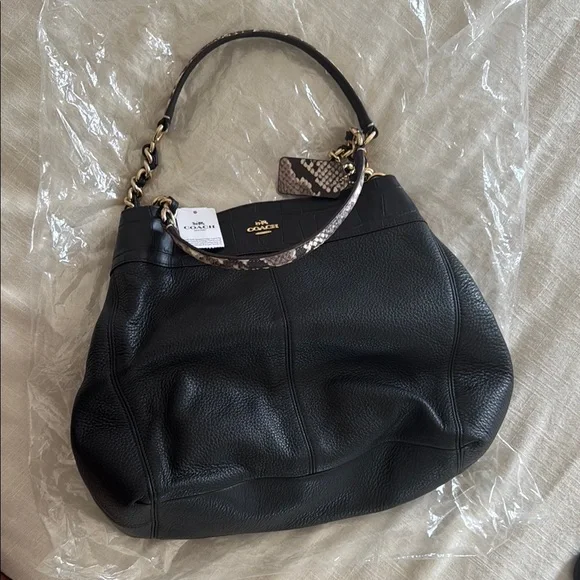 ❤️ Coach Juliet CR652 Black/Silver Shoulder Bag | eBay Coach Black and Silver Hobo Bag main image 1
